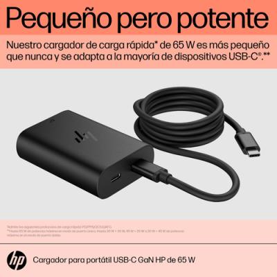 Cargador de Portátil HP 600Q7AA USB Tipo-C/ 65W/ Automático/