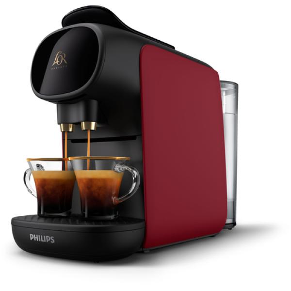 Cafetera de Cápsulas Philips L'Or Barista Sublime LM9012/55/ Compatible cápsulas Nespresso y L'OR/ Negra y Roja/ Incluye 50 Cáps