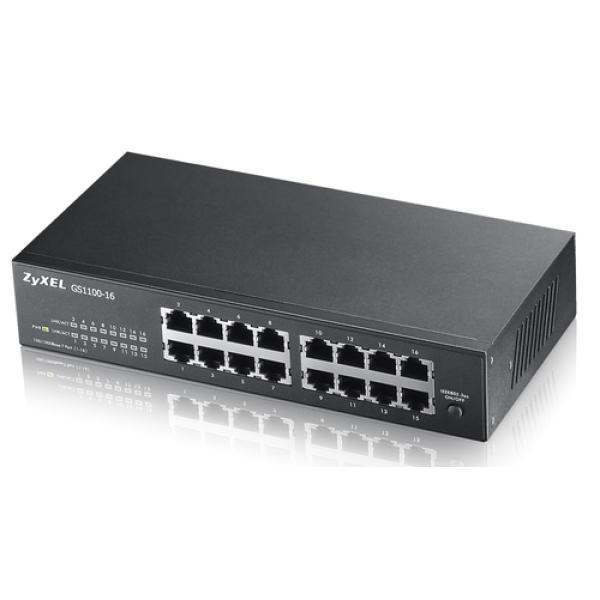 Zyxel gs1100-16 v3 switch 16xgbe no gest desk/rack