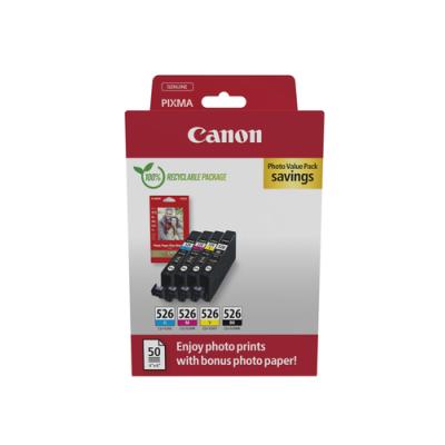 Cartucho de Tinta Original Canon CLI-526 Multipack/ Cian/