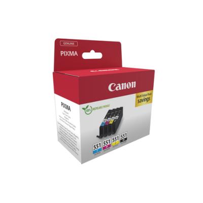 Cartucho de Tinta Original Canon CLI-551 Multipack/ Cian/