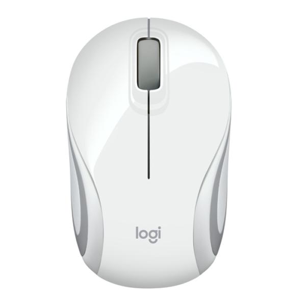 Ratón Mini Inalámbrico Logitech M187/ Hasta 1000 DPI/ Blanco