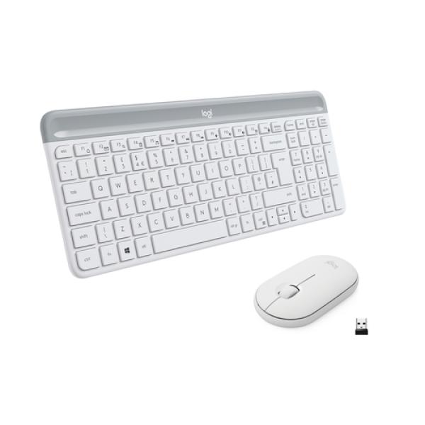 Logitech MK470 teclado Ratón incluido Oficina RF inalámbrico Español Blanco