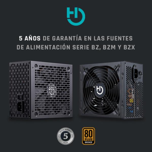 Hiditec BZ-550W 80Plus Bronze unidad de fuente de alimentación 20+4 pin ATX ATX Negro