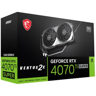 MSI VENTUS GeForce RTX 4070 Ti SUPER 16G 2X OC NVIDIA 16 GB