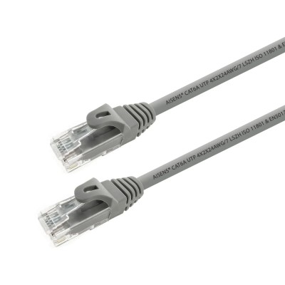 Cable de Red RJ45 UTP Aisens A145-0324 Cat.6A/ 25cm/ Gris