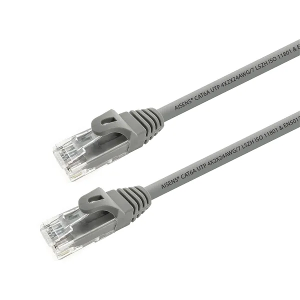 Cable de Red RJ45 UTP Aisens A145-0327 Cat.6A/ 2m/ Gris