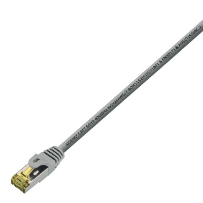 Cable de Red RJ45 S/FTP Aisens A146-0332 Cat.7/ 25cm/ Gris