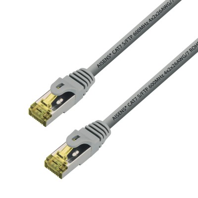 Cable de Red RJ45 S/FTP Aisens A146-0333 Cat.7/ 50cm/ Gris