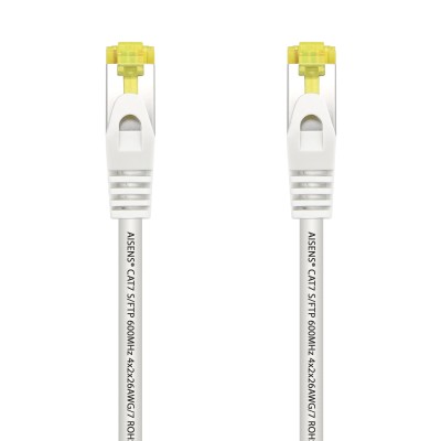 Cable de Red RJ45 SFTP Aisens A146-0490 Cat.7/ 1m/ Blanco