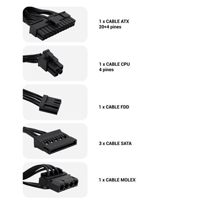 CoolBox BASIC500GR-S unidad de fuente de alimentación 500 W