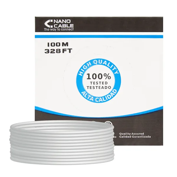 Bobina de Cable RJ45 FTP Nanocable 10.20.0702-FLEX Cat.5e/ 100m/ Gris