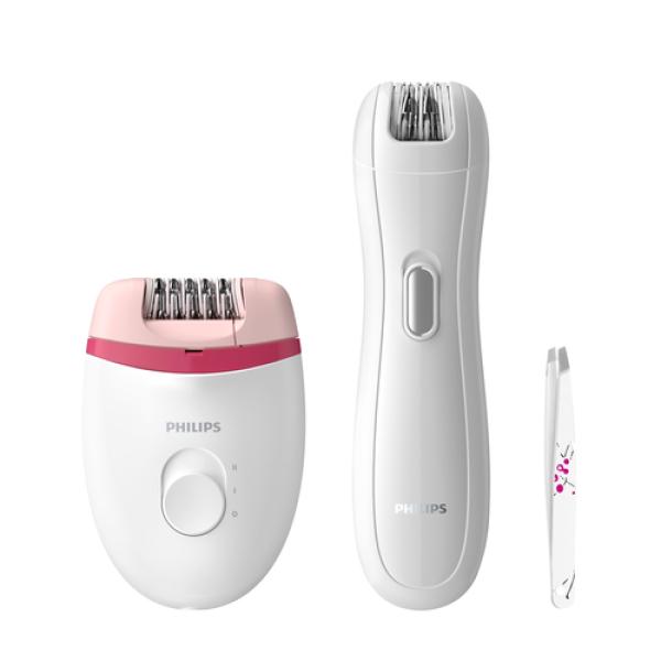 Depiladora Philips Satinelle Essential BRP506/ con Cable/ Incluye Minidepiladora