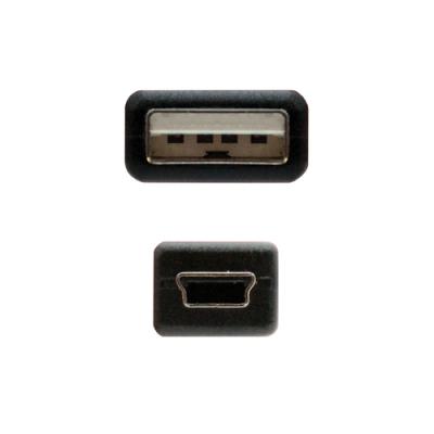 Nanocable cable usb 2.0, a/m-mini b/m, negro, 0.5m