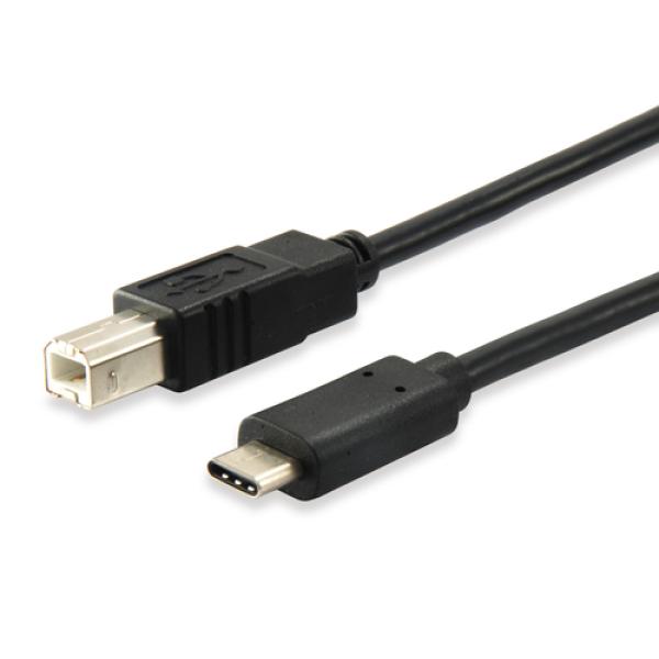 Cable Usb-c A Usb-b 2.0 Macho 1 Metro Equip 12888207 (carga 3a) Velocidad 480mb/s