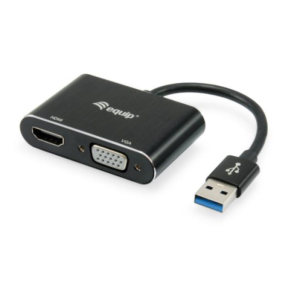 Adaptador Usb 3.0 A Hdmi / Vga Equip 1920 X 1080 60hz