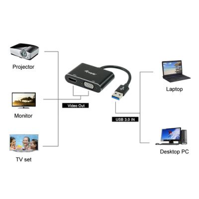 Adaptador Usb 3.0 A Hdmi / Vga Equip 1920 X 1080 60hz