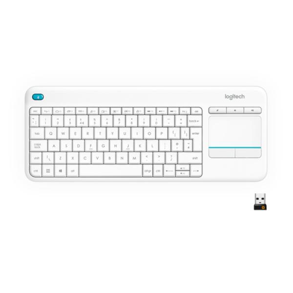 Teclado Logitech Wireless K400 White Plus Touch Pad Us Int'l P/n:920-007146