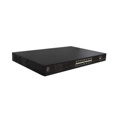 Switch Level One No Gestion 16p 10/100 Poe 270w + 2 Gigabit + 2