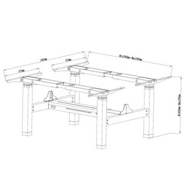 Mesa Electrica Ergonomica Doble "cara A Cara" Altura Regulable