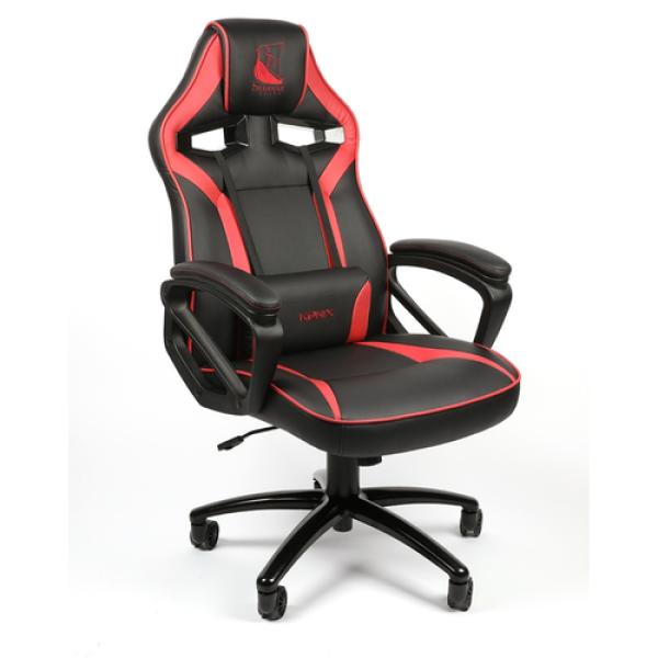 Silla Gamer Konix Drakkar Thor Gran Comodidad Y Ergonomia Inclinacion Hasta 15º Color Negro Y Rojo Kon Chair Dk Thor