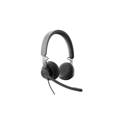 Headset Logitech Zone Wired Teams Usb-a Usb-c Graphite