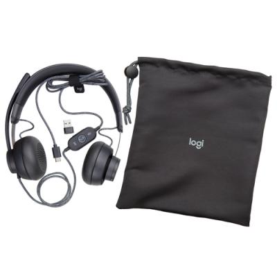 Headset Logitech Zone Wired Teams Usb-a Usb-c Graphite