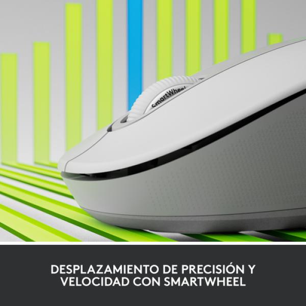 Mouse Logitech Wireless Signature M650 L Para Zurdos Color Blanco Crudo P/n: 910-006240