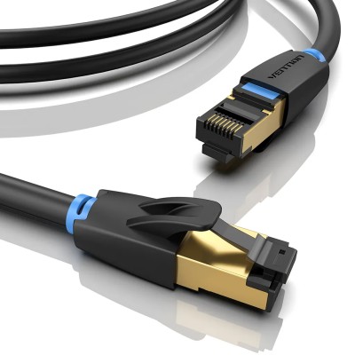 Cable de Red RJ45 SFTP Vention IKABD Cat.8/ 50cm/ Negro