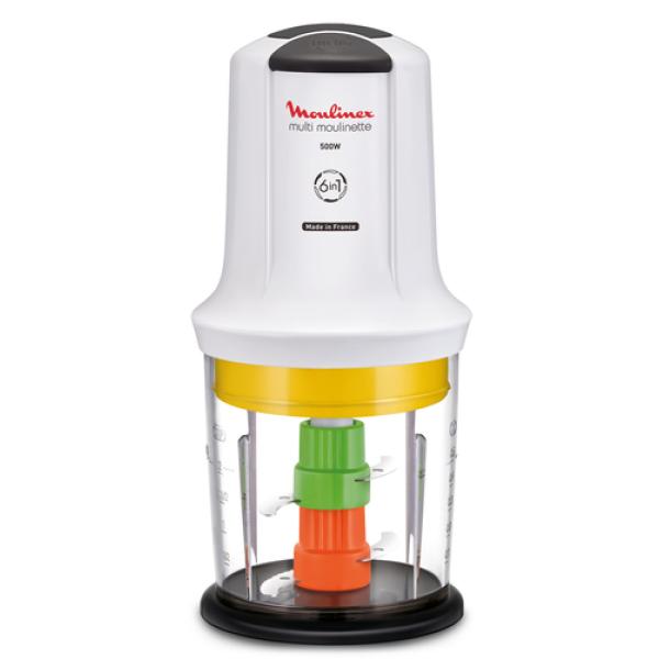 Picadora Moulinex At723110 Multimoulinette 6 En 1 500w 500ml 2 Velocidades Funcion Salsa Color Blanco