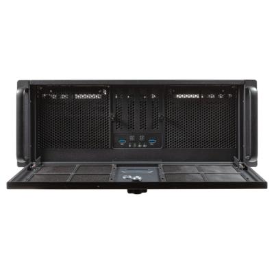 Caja Rack 19" Unykach Uk51918 4u Atx Color Plata Negro 3 Bahias