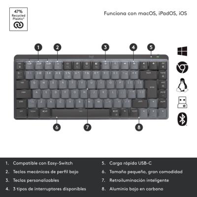 Teclado Logitech Mx Keys Mini Mechanical "us Int'l" Color