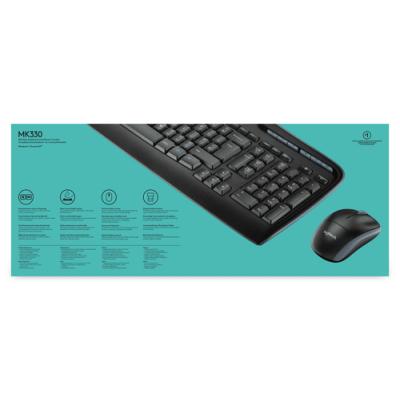 Teclado Logitech Mk330 Ingles Internacional Wireless Combo