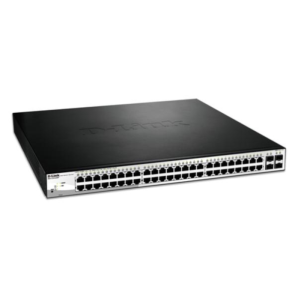 Switch Semigestionable D-link Dgs-1210-52mp/e 48p Giga Poe (370w) + 4p Giga Combo Rack