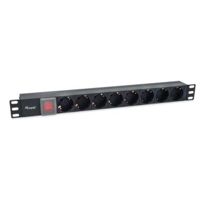 Regleta Alimentacion Rack 19" 1u 8 Tomas Con Interruptor Cable