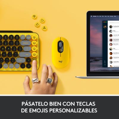 Teclado Mecanico Logitech Pop Keys Wireless Con Emojis Color