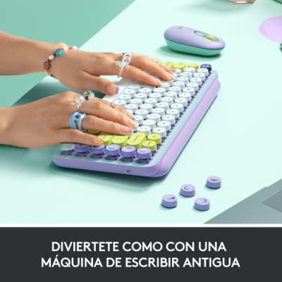 Teclado Mecanico Logitech Pop Keys Wireless Con Emojis Color