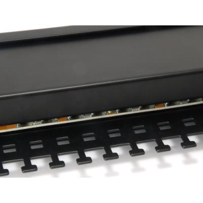 Patch Panel 24 Puertos Categoria 6 Apantallado Color Negro