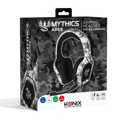 Headset Konix Ps4 Ares Camo 40mm Neodimio Micro Flexible