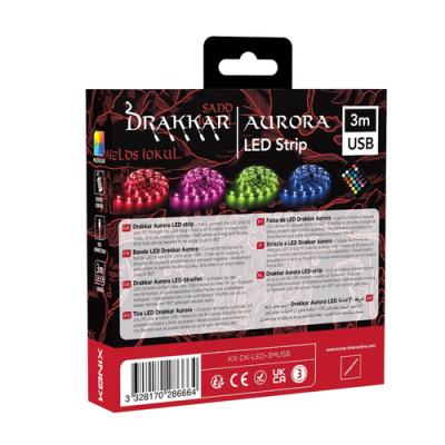 Tira Led Konix Drakkar Aurora 16 Colores 4 Presets Brillo