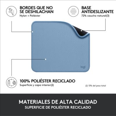 Alfombrilla Logitech Mouse Pad Studio Series Color Gris Azulado