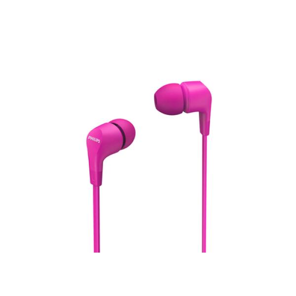 Auricular Intrauditivo Philips Tae1105pk/00 Color Rosa Drivers 8.6mm Jack 3.5mm Controlador En Cable