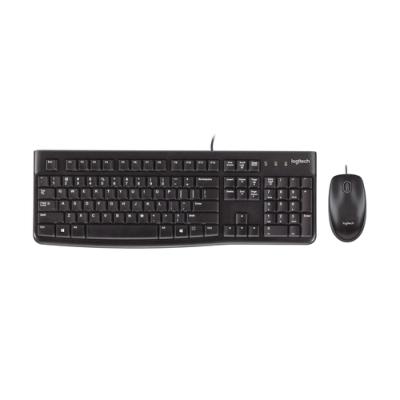 Pack Teclado Y Mouse Logitech Mk120 Ingles Uk Con Cable Usb