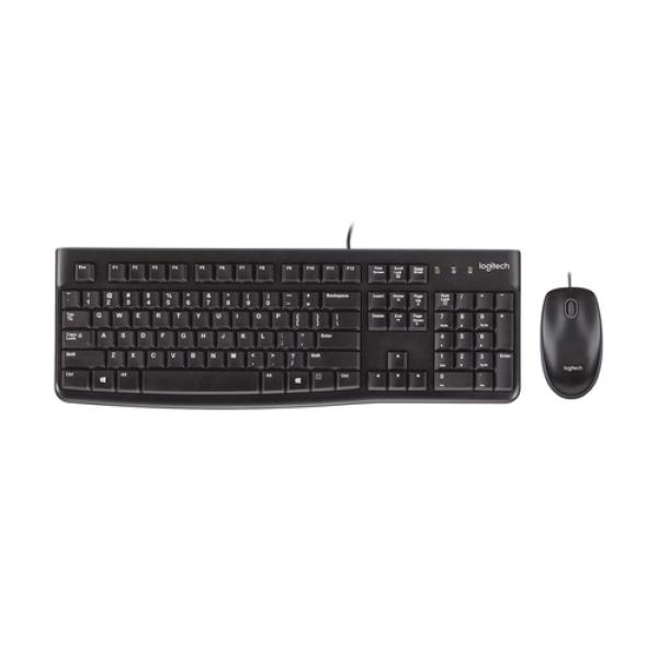 Pack Teclado Y Mouse Logitech Mk120 Ingles Uk Con Cable Usb P/n:920-002552