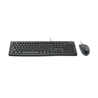 Pack Teclado Y Mouse Logitech Mk120 Ingles Uk Con Cable Usb