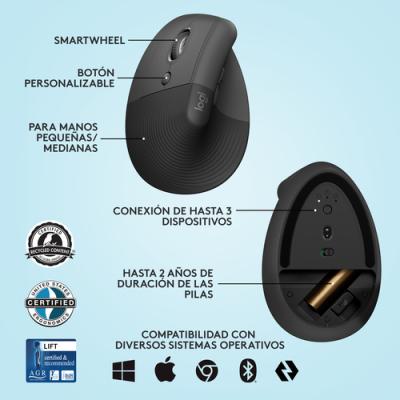 Mouse Logitech Wireless Y Bluetooth Ergo Lift Laser 2.4 Ghz