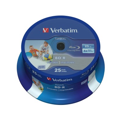 Blue-Ray BD-R Verbatim 43811 Imprimible 6X/ Tarrina-25uds