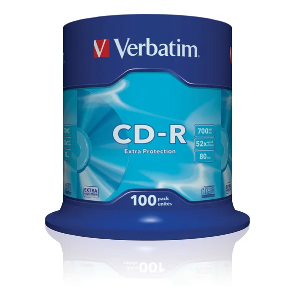 CD-R Verbatim Datalife 52X/ Tarrina-100uds