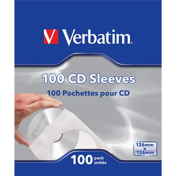 Fundas CD-R Verbatim Sleeves/ Caja-100uds