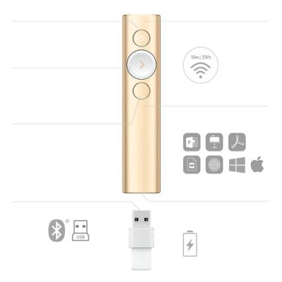 Presenter Logitech Spot Light Retail Color Gold Wireless